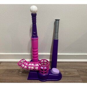 2 in 1 Tee Ball Set for Kids 3-5|5-8, Kids Baseball Tee T-Ball Set with 10 balls